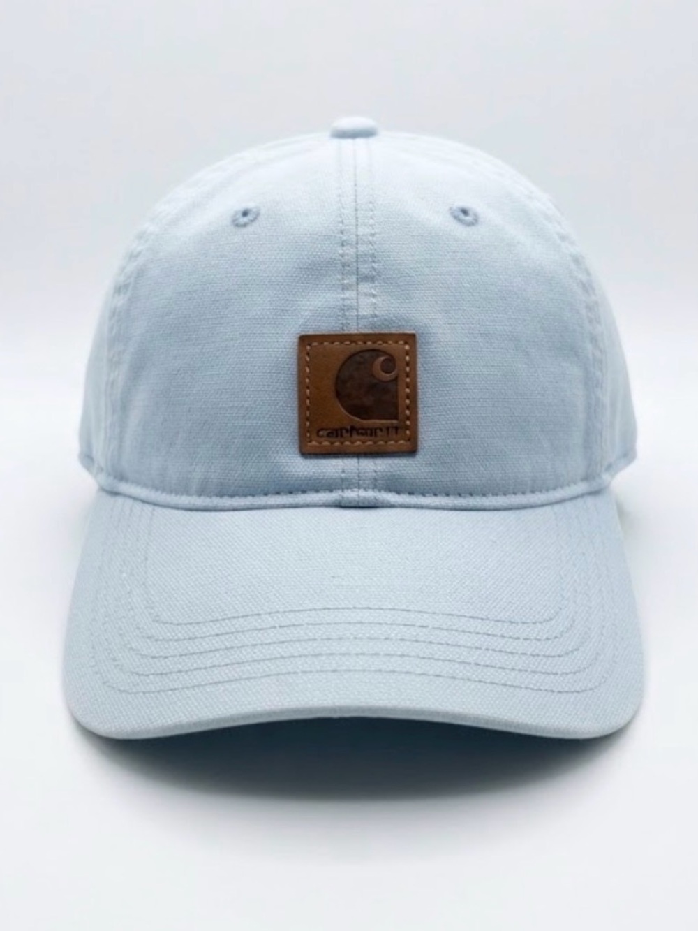 Carhartt Vintage Canvas Leather Patch Baseball Cap Hat Adjustable Adult Cotton